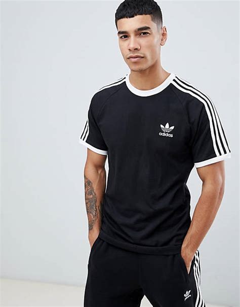 adidas originals adicolor california schwarzes t-shirt mit raglanärmeln dm 7630|Adidas adicolor.